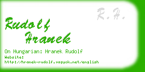 rudolf hranek business card